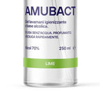 Amubact gel mani 250 ml: dettaglio dell’etichetta del dispenser.
