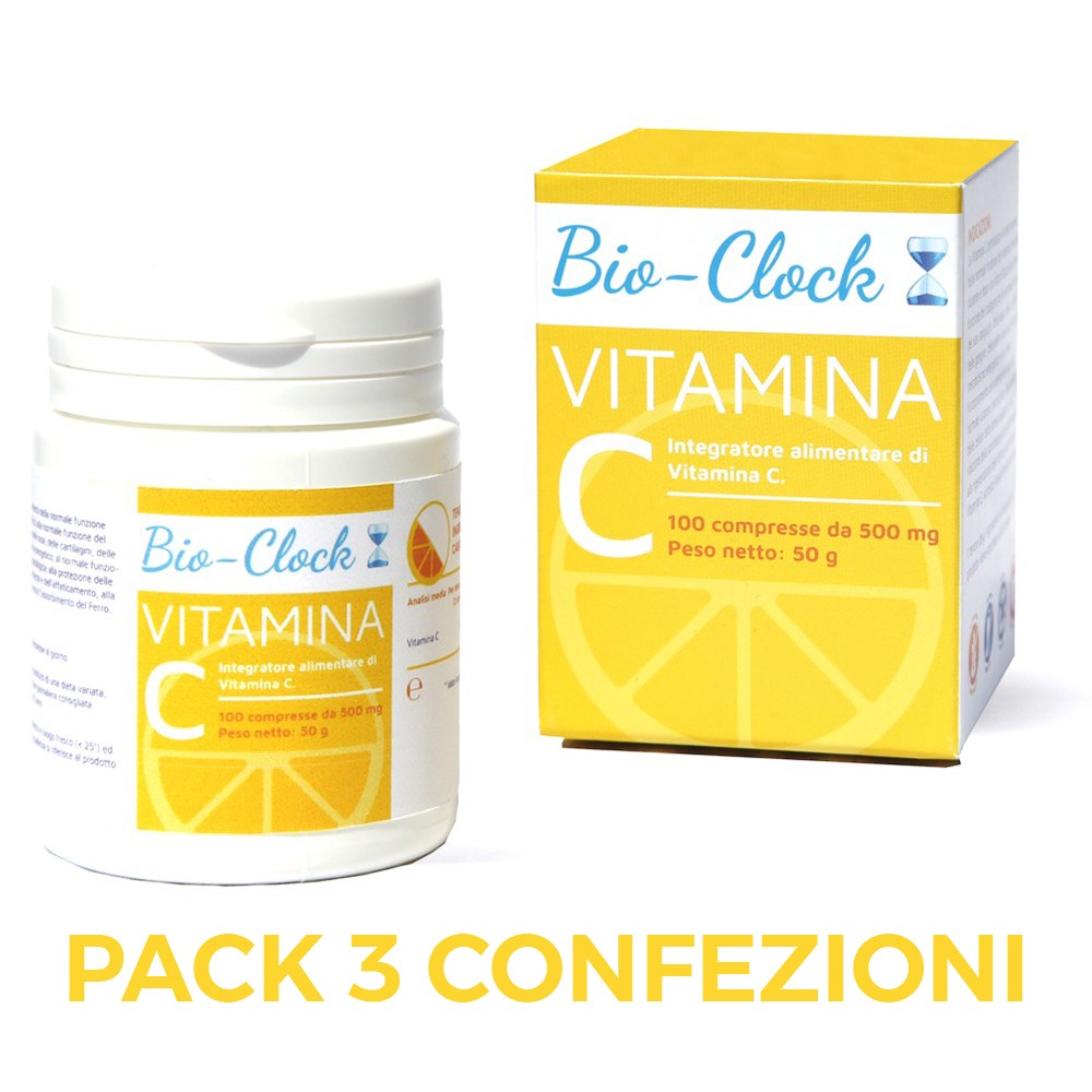 Vitamina C Bio-Clock 500 mg – 3 confezioni — copertina originale del formato.