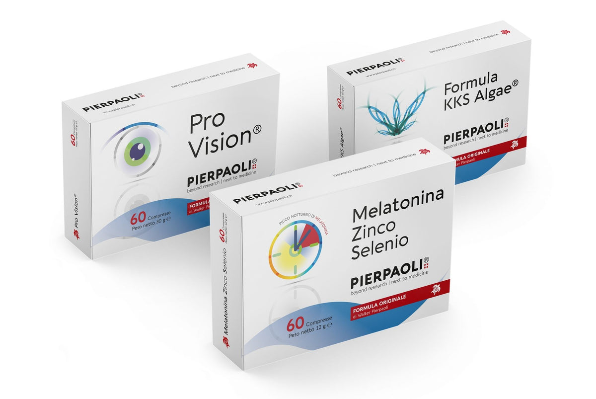 PACK: Melatonina × 1 + ProVision × 1 + KKS Algae × 1 — copertina originale del formato.