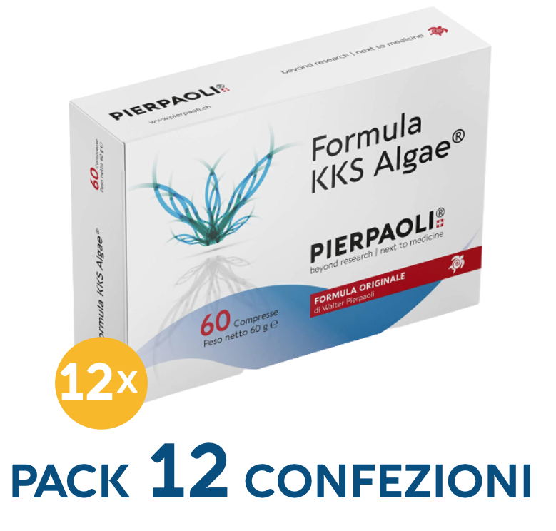 Formula KKS Algae Pierpaoli – 12 confezioni — confezioni bianche Pierpaoli, formato multipack.