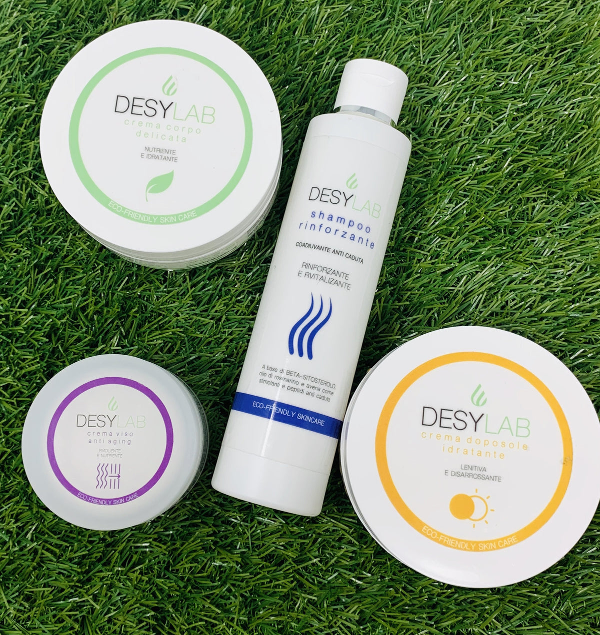 BEAUTY SKINCARE SET: Körpercreme, Gesichtscreme, stärkendes Shampoo und After-Sun-Lotion